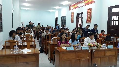 Quang cảnh họp b&aacute;o c&ocirc;ng bố c&aacute;o trạng vụ thảm s&aacute;t ở B&igrave;nh Phước