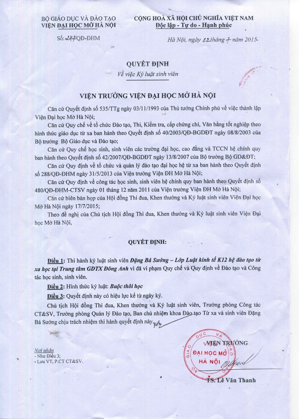 Chủ tịch x&atilde; Uy Nỗ nhờ người thi hộ