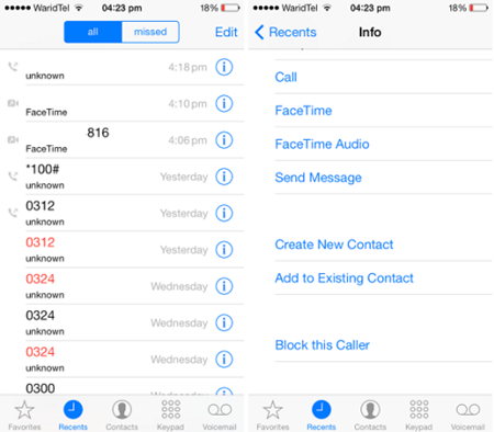 C&aacute;ch đơn giản chặn số điện thoại l&agrave;m phiền tr&ecirc;n iPhone