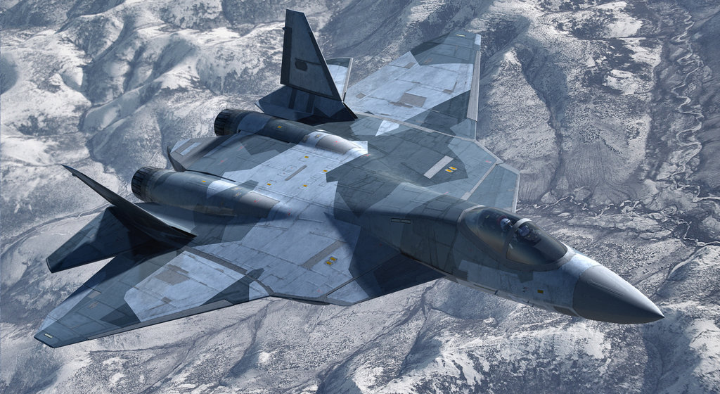 Chiến đấu cơ Sukhoi PAK FA T-50 được đ&aacute;nh gi&aacute; l&agrave; đối thủ của c&aacute;c chiến đẩu cơ thế hệ thứ năm của Mỹ