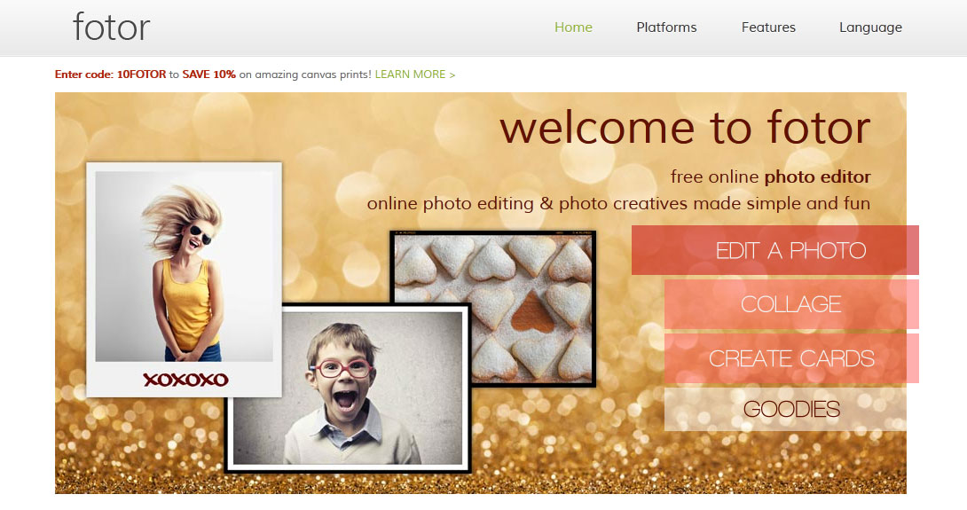 Fotor l&agrave; một website chỉnh sửa ảnh trực tuyến mượt m&agrave;, nhiều t&iacute;nh năng