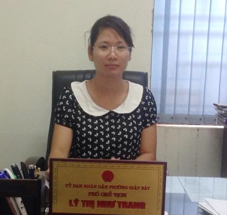  b&agrave; L&yacute; Thị Như Trang - Ph&oacute; Chủ tịch UBND phường Gi&aacute;p B&aacute;t