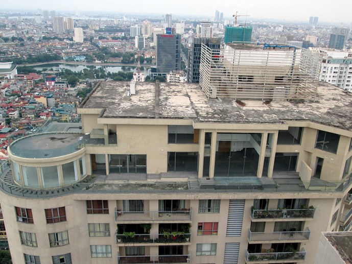 Căn hộ penhouse x&acirc;y dựng tr&aacute;i ph&eacute;p ở t&ograve;a A chung cư 88 L&aacute;ng Hạ