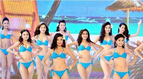 Thí sinh Hoa hậu Việt Nam 2014 nóng bỏng trong trang phục áo tắm