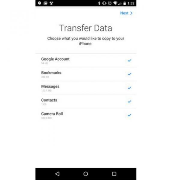 C&aacute;ch đơn giản để chuyển dữ liệu từ Android sang iPhone
