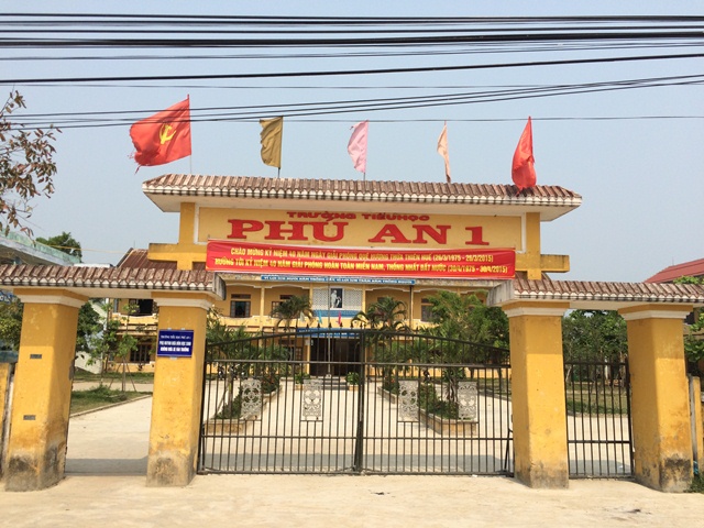 trường Tiểu học Ph&uacute; An 1 nơi xảy ra việc c&ocirc; gi&aacute;o đ&aacute;nh người