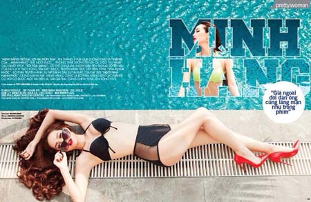 Thân hình gợi cảm của Minh Hằng 