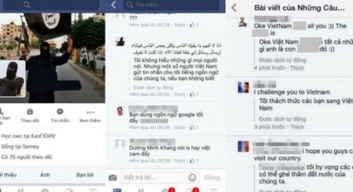Nhiều b&igrave;nh luận tr&ecirc;n c&aacute;c trang Facebook mạo danh thậm ch&iacute; c&ograve;n &lsquo;mời gọi&rsquo; khủng bố IS tới Việt Nam (?!)