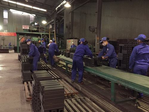 D&acirc;y chuyền sản xuất gạch của Nh&agrave; m&aacute;y gạch Ti&ecirc;u Giao
