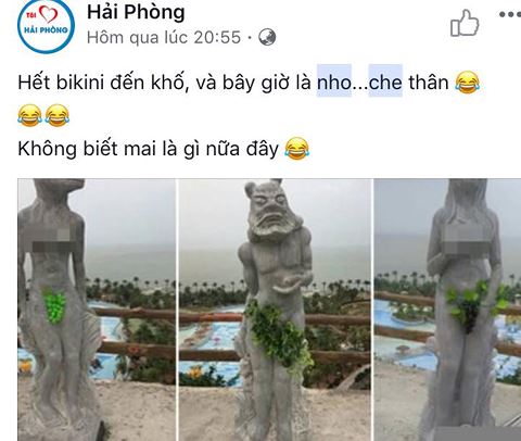 Tượng 12 con gi&aacute;p ở Hải Ph&ograve;ng: Hết bikini, ch&ugrave;m nho che th&acirc;n... giờ cấm lu&ocirc;n trẻ em