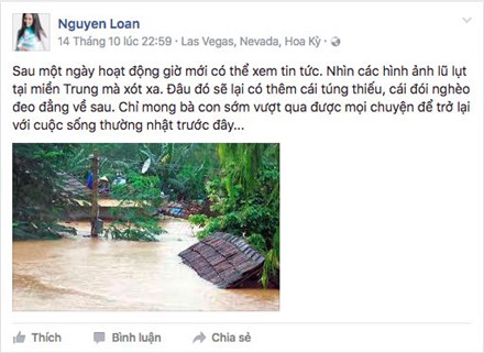 Sao Việt k&ecirc;u gọi chung tay gi&uacute;p đỡ đồng b&agrave;o miền Trung bị lũ lụt