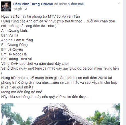 Sao Việt k&ecirc;u gọi chung tay gi&uacute;p đỡ đồng b&agrave;o miền Trung bị lũ lụt