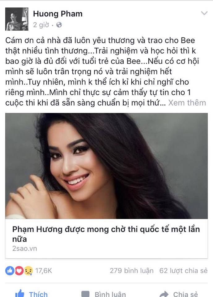 Phạm Hương được mong chờ thi quốc tế một lần nữa