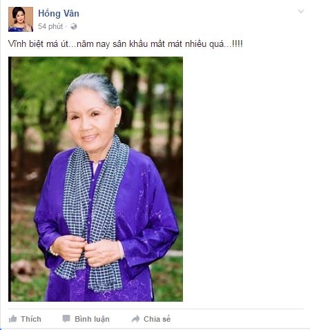 Sao Việt kh&oacute;c thương trước sự ra đi của nghệ sĩ &Uacute;t Bạch Lan