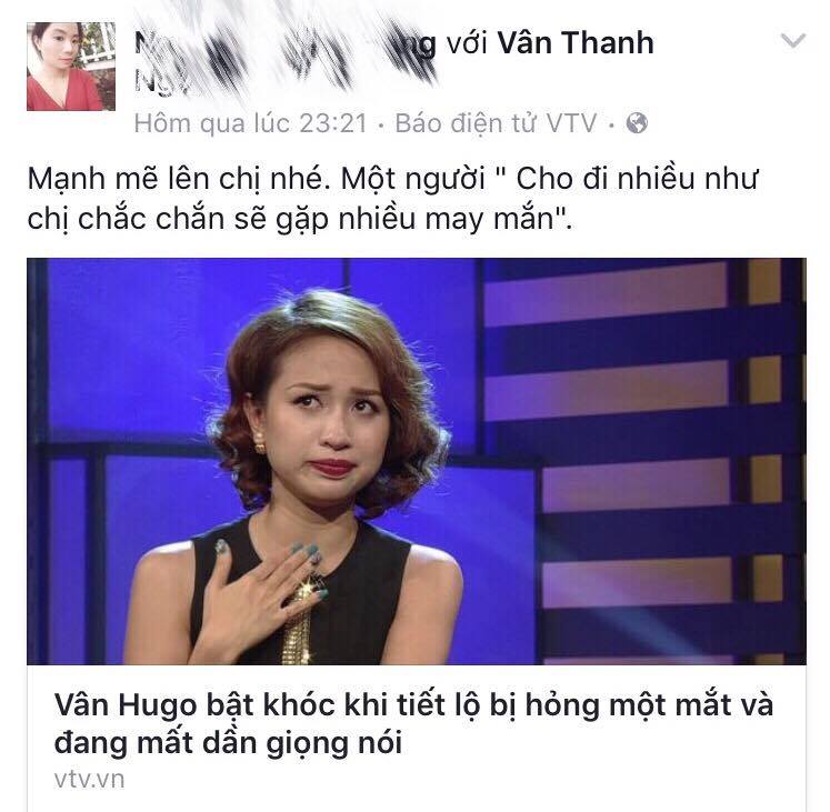 Sao Việt c&ugrave;ng kh&aacute;n giả gửi lời động vi&ecirc;n MC V&acirc;n Hugo