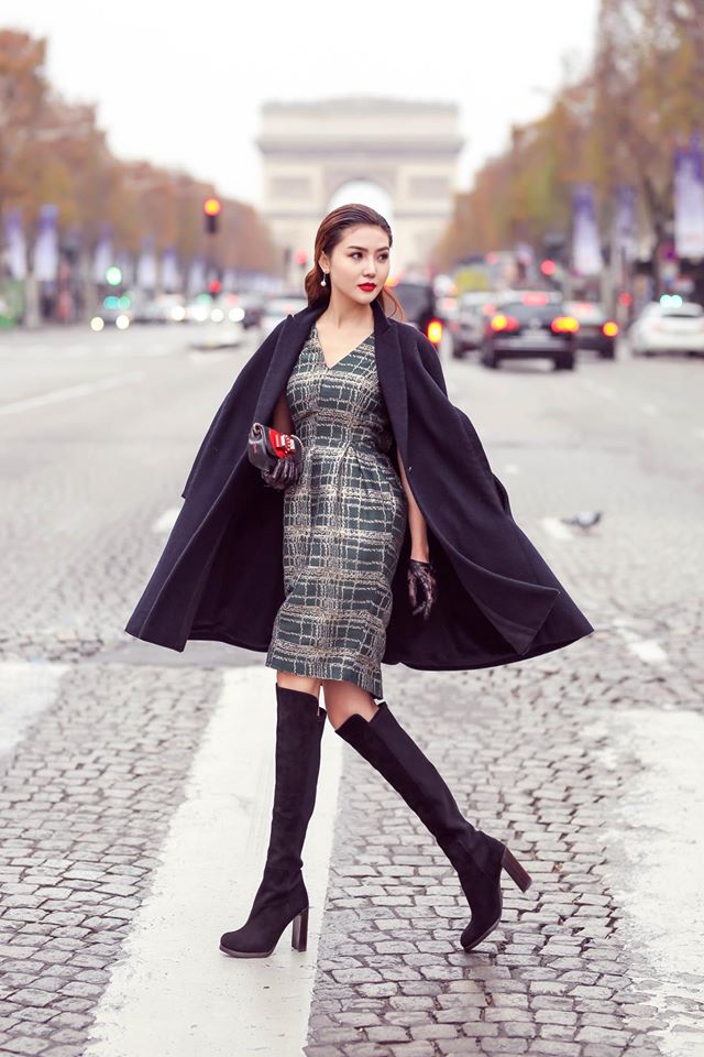 'Nữ hoàng sắc đẹp toàn cầu' Ngọc Duyên gây ấn tượng trên phố Paris