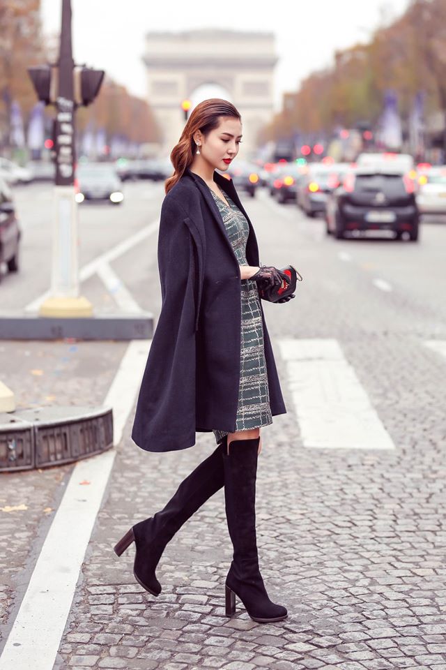 'Nữ hoàng sắc đẹp toàn cầu' Ngọc Duyên gây ấn tượng trên phố Paris