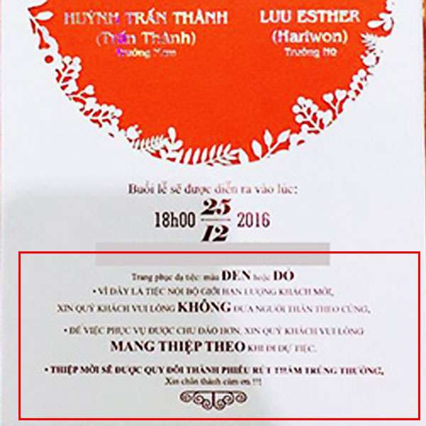Tiết lộ những bí mật về đám cưới của Trấn Thành - Hari Won