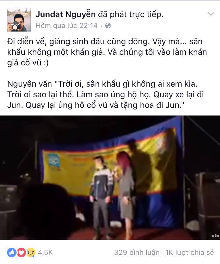 H&agrave;nh động đẹp của Mỹ T&acirc;m trong đ&ecirc;m Gi&aacute;ng Sinh g&acirc;y x&uacute;c động
