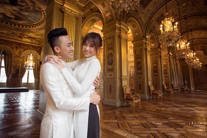 Ảnh cưới lãng mạn của Trấn Thành và Hari Won ở Pháp