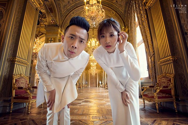 Ảnh cưới lãng mạn của Trấn Thành và Hari Won ở Pháp
