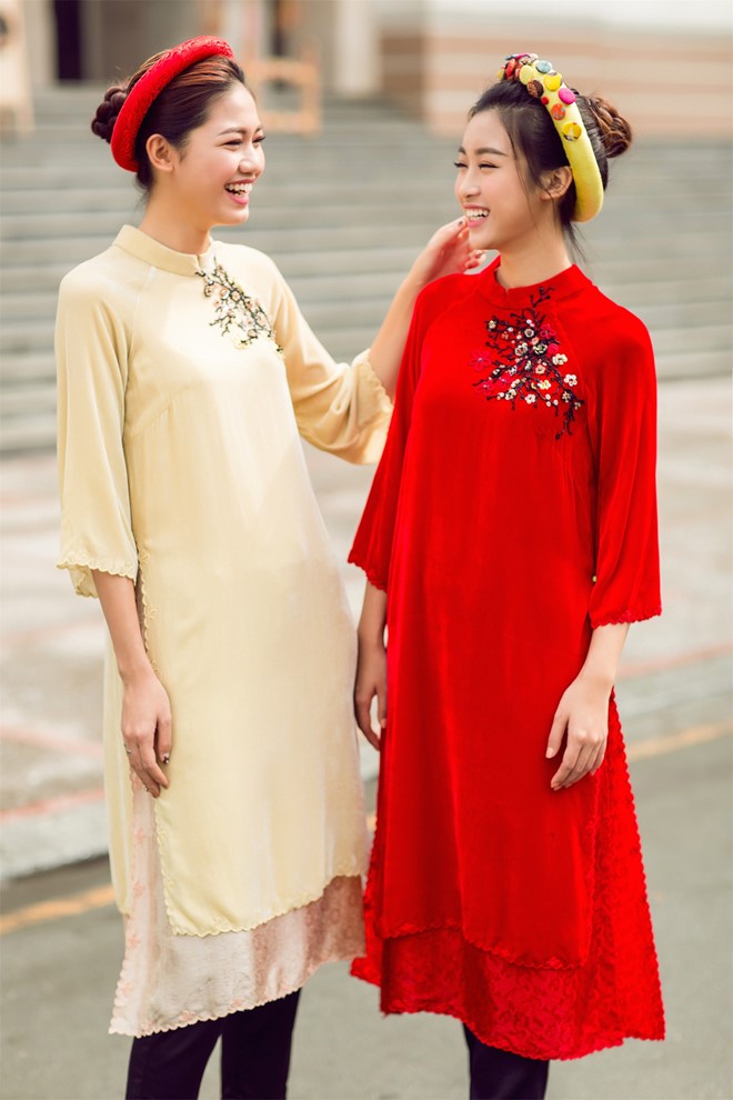 Mỹ Linh, Thanh T&uacute; dịu d&agrave;ng trong bộ ảnh &aacute;o d&agrave;i ng&agrave;y Tết