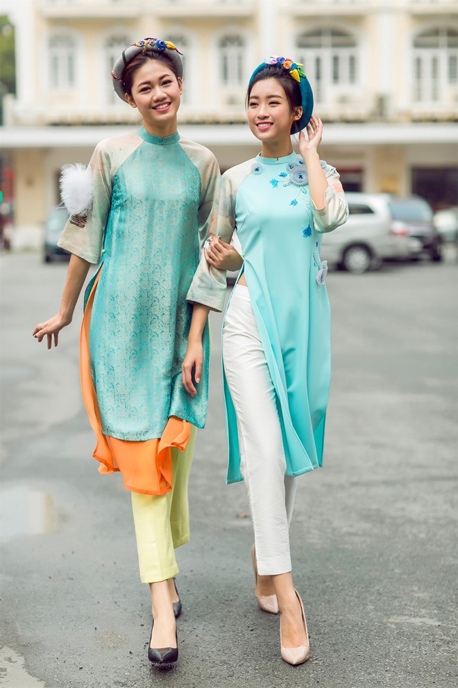 Mỹ Linh, Thanh T&uacute; dịu d&agrave;ng trong bộ ảnh &aacute;o d&agrave;i ng&agrave;y Tết
