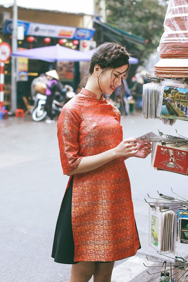 &Aacute;o d&agrave;i c&aacute;ch t&acirc;n trở th&agrave;nh xu hướng h&oacute;t cho thời trang Tết 2017
