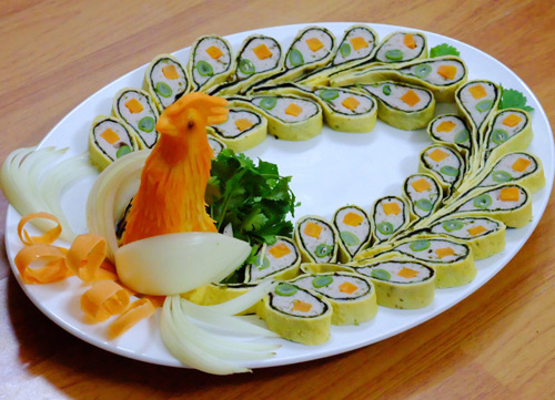 C&aacute;ch l&agrave;m nem c&ocirc;ng chả phượng đẹp mắt cho m&acirc;m cỗ Tết