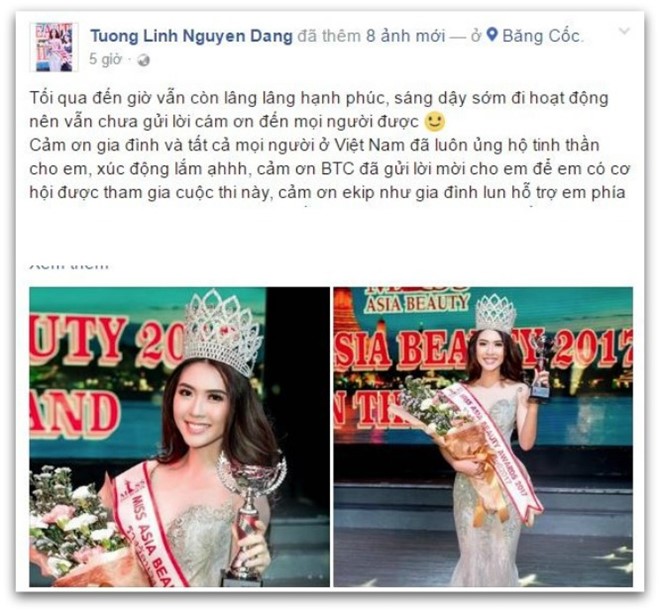Nữ cổ động vi&ecirc;n xinh đẹp đăng quang Hoa hậu sắc đẹp ch&acirc;u &Aacute; 2017