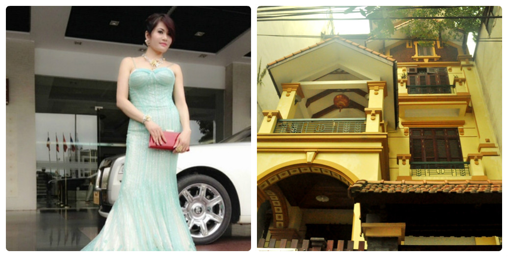 Nữ đại gia Nguyễn Thị Liễu v&agrave; căn nh&agrave; ở Nguyễn Du trước khi bị đập bỏ. Ảnh: Internet