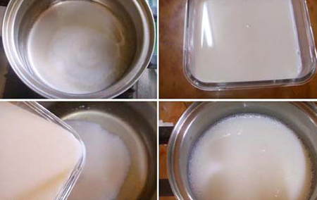 H&ograve;a nước cốt dừa với nước