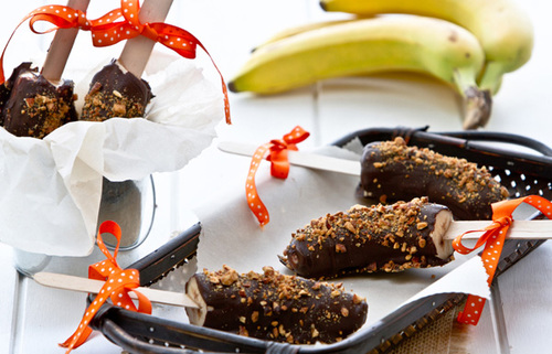 M&oacute;n socola phủ chuối ngon mắt