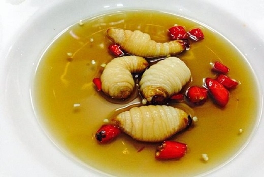 Đuông là một loại sâu trong thân cây dừa, thân tròn. Người ta có thể chế biến con đuông thành nhiều cách khác nhau, như: nướng, chiên, hấp lá chanh,… nhưng “đuông tắm mắm” lại được xem là món ăn phổ biến và ngon nhất vì theo người dân miền Tây, đuông được ăn khi còn sống sẽ giữ nguyên được hương vị béo, ngọt, thơm, thịt dai. Thực khách sẽ được tận hưởng trọn vẹn mùi vị của món “đuông tắm mắm” này, nếu đủ can đảm ăn con đuông trong tình trạng mập mạp, trắng nõn nà, đang ngọ nguậy thân mình trong chén nước mắm ớt hấp dẫn.