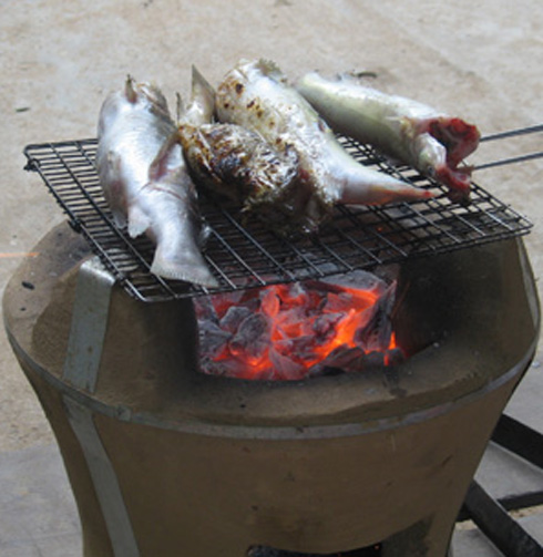 Rủ nhau lên núi ăn cá thì quả lạ tai, nhưng đúng thật, cá nơi này khác hẳn phía đồng bằng, nhất là cá chốt vùng sông Ba, sông Ayun phía Nam Gia Lai. Loài cá này thích bơi ngược dòng nên cơ thể săn chắc, cho thứ thịt dai, ngon, lại thơm. Nhưng còn nguyên vị hoang dã phải là cá chốt nướng. Không cần tẩm ướp gia vị, cứ cá tươi làm sạch đưa lên than hồng, nướng đều hai mặt, cho chín từ từ là đã đủ làm điêu đứng bao cái dạ dày.
