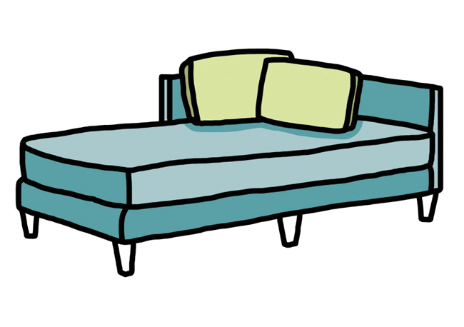 Theo trang Houzz, từ ''chaise'' bắt nguồn từ cụm ''chaise lounge'', có nghĩa là ghế dài. Bức ảnh minh họa trên là chiếc ghế theo hình dạng hiện nay, phần ghế ngồi còn có thể bao quanh lưng bạn nữa. Theo tôi thấy, loại ghế này thường xuất hiện ở văn phòng của các nhà tâm lý.