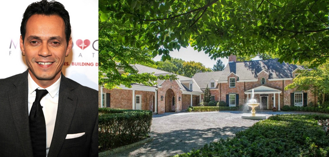 Marc Anthony: ở Brookeville, New York. 12 năm qua, Anthony đã sử dụng căn nhà 8 phòng ngủ chính và 5 phòng ngủ cho khách này như một nơi để nghỉ mát vào mùa hè. Được biết căn nhà được xây vào những năm 1900 và được tu sửa lại bởi nhà thiết kế Thom Filicia. Căn nhà khép kín này bao gồm một hồ bơi lớn với một căn lều cùng một sân tennis. 