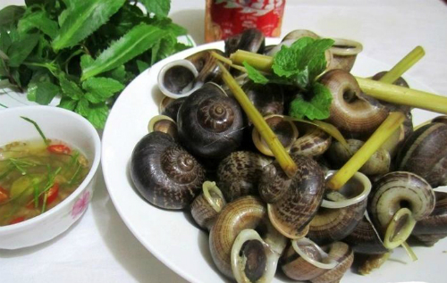 Có hình dạng gần giống ốc bươu nhưng có mình dẹt và nhỏ hơn, người dân nơi đây cho rằng ốc xu núi Bà không những ngon đặc trưng mà còn có tác dụng chưa nhức mỏi khá tốt. Ốc bắt về được chế biến thành nhiều món hấp dẫn như nướng, hấp xả, xào me, xào tỏi… Thịt ốc có vị dai, giòn, vị ngọt thanh và có chút hương thuốc quý. Để cảm nhận vị ngon đặc biệt của ốc, người dân địa phương khi bắt ốc núi về thường cho cơm dừa nạo nhuyễn vào rồi hấp với xả hay gừng và gia vị chấm đi kèm là muối tiêu chanh.