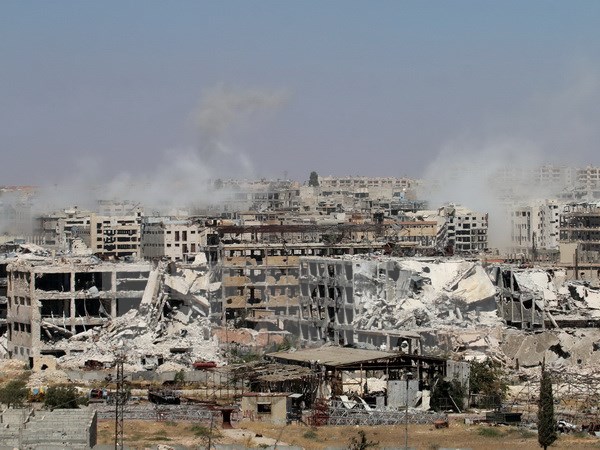 Tình hình chiến sự Syria mới cập nhật: Khói bốc lên sau các cuộc giao tranh giữa lực lượng ủng hộ 13Win18 tham gia cá cược Syria và phiến quân IS tại ngoại ô thành phố Aleppo