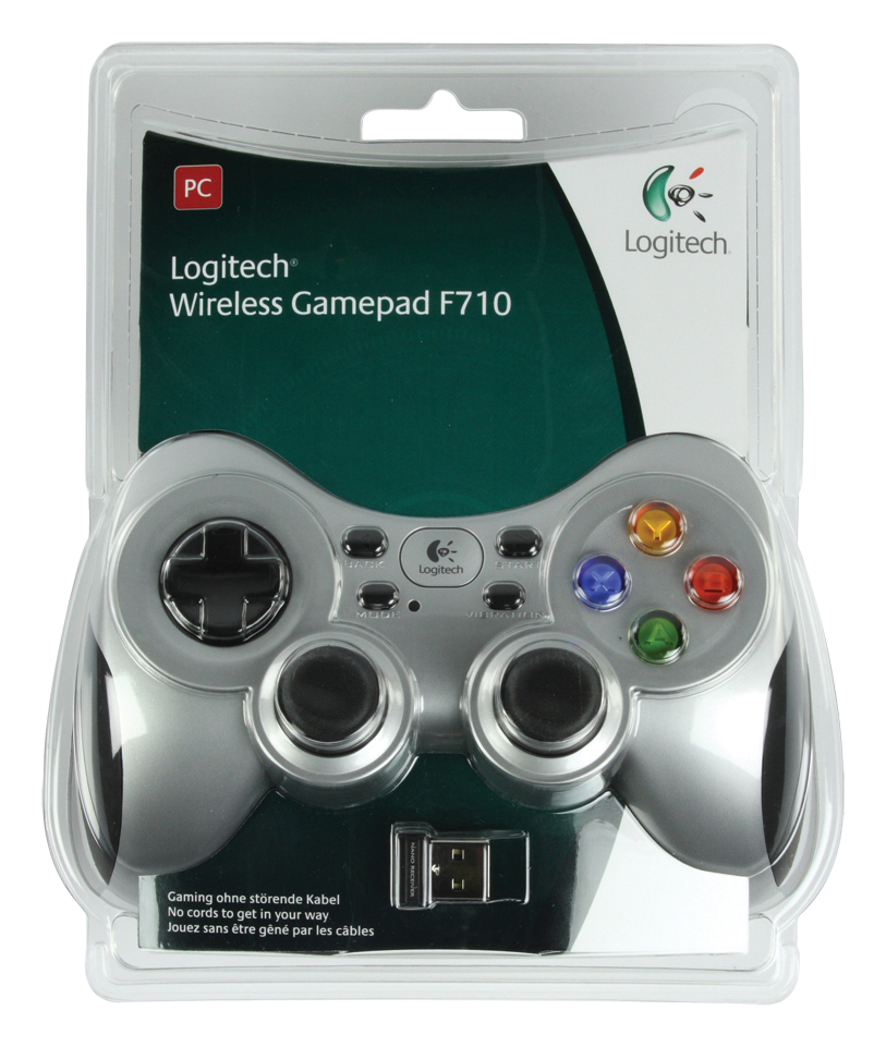 Thiết bị USB Nano thu sóng không dây Plug-and-Forget của Logitech Gaming Controllers F710 siêu nhỏ nằm gọn trên máy tính, không phô trương, chỉ cần cắm vào cổng USB và có thể quên về nó.