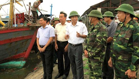Ban chỉ huy phòng chống lụt bão cùng với Bộ chỉ huy Bộ đội biên phòng triển khai kiểm tra đôn đốc công tác phòng chống bão.