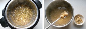 D&ugrave;ng th&igrave;a x&uacute;c ri&ecirc;ng hạt sen đ&atilde; nấu ch&iacute;n.