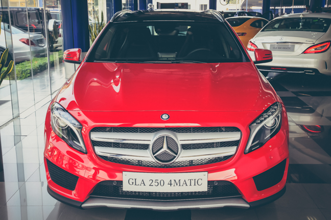 Mercedes-Benz GLA250 4MATIC c&oacute; thiết kế tr&ocirc;ng kh&aacute; mạnh mẽ v&agrave; thể thao 