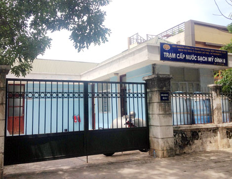Trạm cấp nước Mỹ Đ&igrave;nh II, nơi đang bị đề nghị ngừng cấp nước do nước nhiễm Asen qu&aacute; cao 