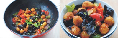Rắc h&agrave;nh l&aacute; v&agrave;o, x&agrave;o đều khoảng 5-7 ph&uacute;t, n&ecirc;m nếm gia vị cho vừa miệng ăn rồi tắt bếp.