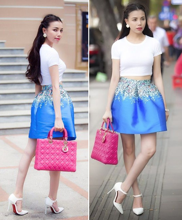 &Aacute;o crop top d&aacute;ng T-shirt l&agrave; kiểu quen thuộc nhất với c&aacute;c c&ocirc; n&agrave;ng