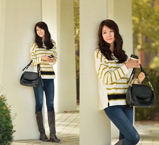 &Aacute;o len v&agrave; quần jeans từ l&acirc;u đ&atilde; l&agrave; set đồ quen thuộc trong những ng&agrave;y lạnh