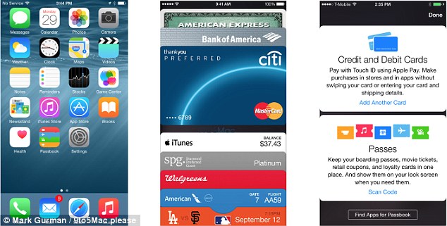 C&aacute;c loại thẻ ng&acirc;n h&agrave;ng của người d&ugrave;ng trong Apple Pay (ảnh chụp m&agrave;n h&igrave;nh)