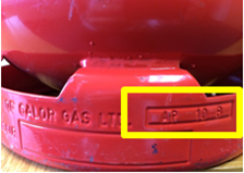 B&igrave;nh gas bị thu hồi c&oacute; in r&otilde; năm sản xuất tr&ecirc;n vỏ b&igrave;nh