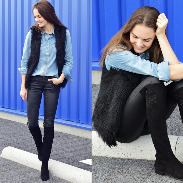 Phối boot cao cổ với quần skinny hay legging đều rất c&aacute; t&iacute;nh, năng động